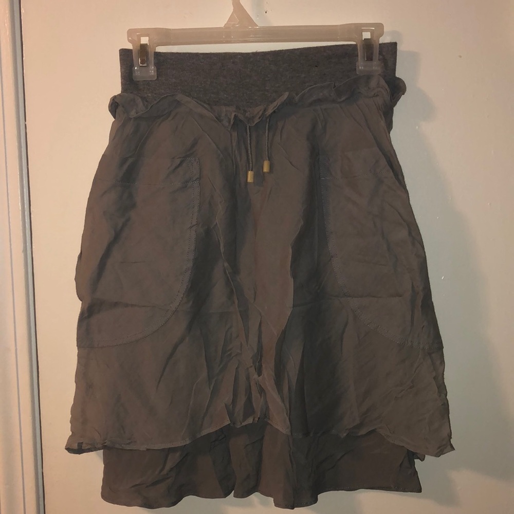 Rivamonti Silk Italian Grey Skirt